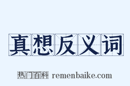 真想反义词是什么意思的图片